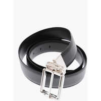 Curele pentru Barbati - Curele Ermenegildo Zegna Reversible Leather Belt With Silver Buckle 35Mm Black Barbati (BM 9322316) - B-mall.ro
