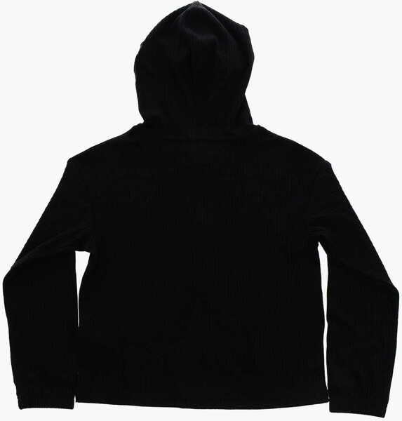 Bluze de trening Converse All Star Chuck Taylor Ribbed Sweatshirt With Hood And Zip Cl Black Baieti (BM 9322478) 3