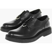Pantofi Oxford Leather Pierced Punk Derby Shoes Barbati