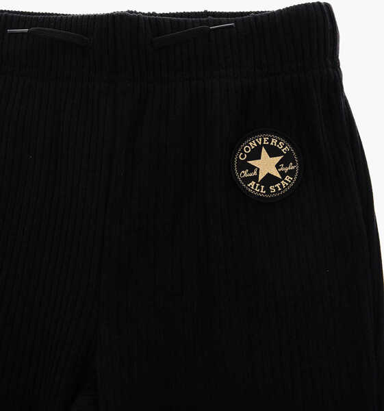 Pantaloni de trening Converse All Star Chuck Taylor Ankle Split Ribbed Joggers Black Baieti (BM 9322685) 3