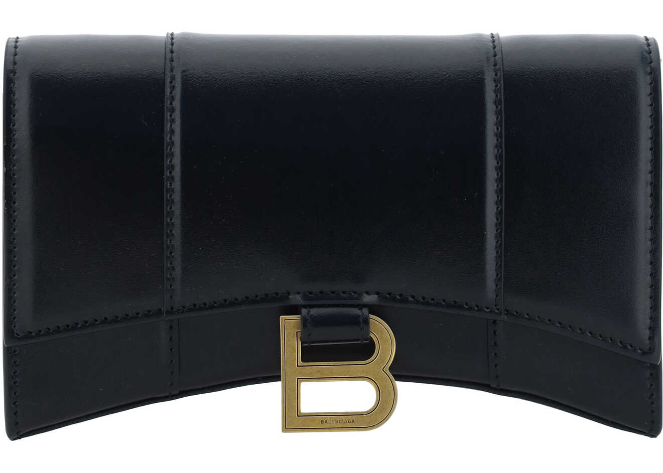 Balenciaga Hourglass Chain Wallet BLACK