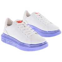 Sneakers Moschino Love Contrasting Plastic Sole Gomma40 Leather Sneakers