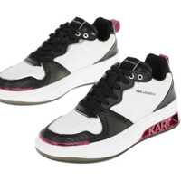 Sneakers Leather Sneakers With Metallic Logo On Sole Femei