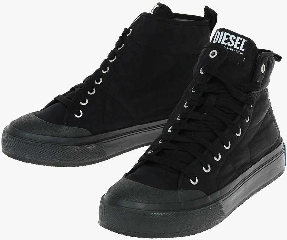 Diesel Silver Details S-Muji Mc High Top Sneakers* Black