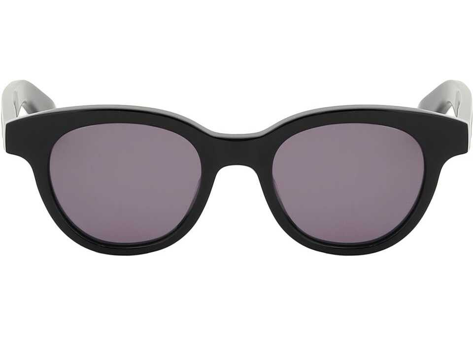 Alexander McQueen Rounded Angled Sunglasses BLACK BLACK SMOKE image0