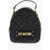 Moschino Love Quilted Faux Leather Mini Bag With Golden Details Black