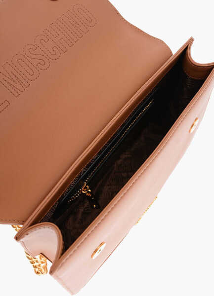 Genti de umar Moschino Love Chain Shoulder Strap Faux Leather Bag Brown Femei (BM 9336179) 4