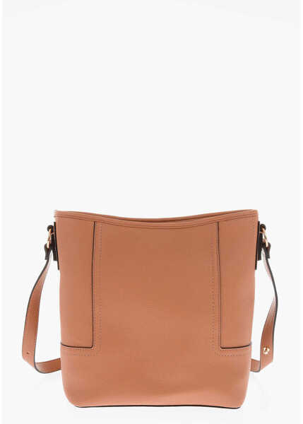 Genti tip postas Moschino Love Golden Details Faux Leather Crossbody Bag Brown Femei (BM 9336182) 2