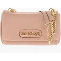 Genti de umar Love Textured Faux Leather Shoulder Bag With Golden Logo Femei