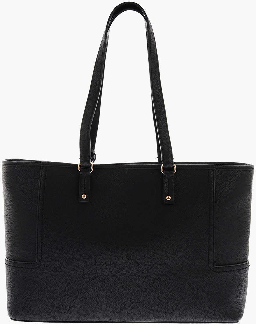 Genti de umar Moschino Love Textured Faux Leather Tote Bag With Embossed Logo Black Femei (BM 9337013) 3