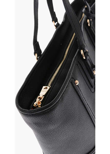 Genti de umar Moschino Love Textured Faux Leather Tote Bag With Embossed Logo Black Femei (BM 9337013) 4