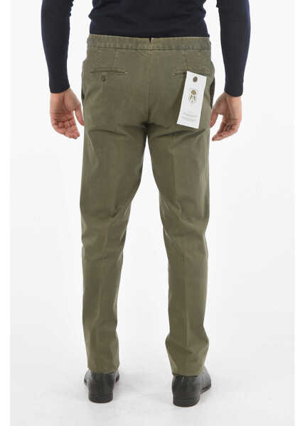 Pantaloni casual CORNELIANI Id Stretch Cotton Hand-Dyed Chino Pants Military Green Barbati (BM 9337100) 2