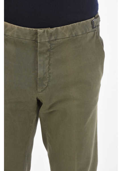 Pantaloni casual CORNELIANI Id Stretch Cotton Hand-Dyed Chino Pants Military Green Barbati (BM 9337100) 3