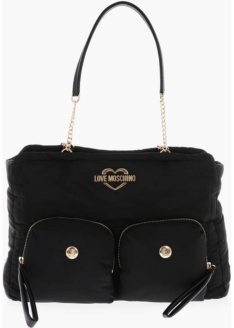 Love Embossed Logo Double Handle Bag