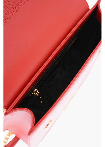 Genti de umar Moschino Love Faux Leather Bag With Chain Shoulder Strap And Golden C Red Femei (BM 9337382) 4