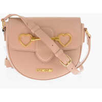 Genti tip postas Love Faux Leather Shoulder Bag With Golden Heart Clamp Femei