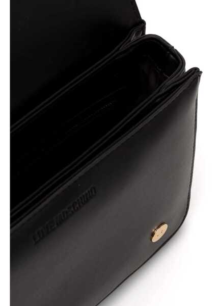 Genti de umar Moschino Love Quilted Faux Leather Bag With Golden Chain Black Femei (BM 9338087) 5