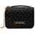Moschino Love Quilted Faux Leather Bag With Golden Chain Black
