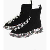 Sneakers Love Logo Embroidered Sock Sneakers With Painting Sole Femei