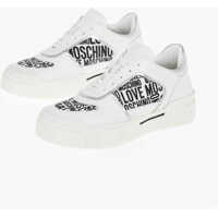 Sneakers Love 4Cm Leather Text50 Sneakers With Logoed Fabric And Plat Femei