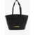 Moschino Love Quilted Faux Leather Tote Bag With Embossed Logo Black