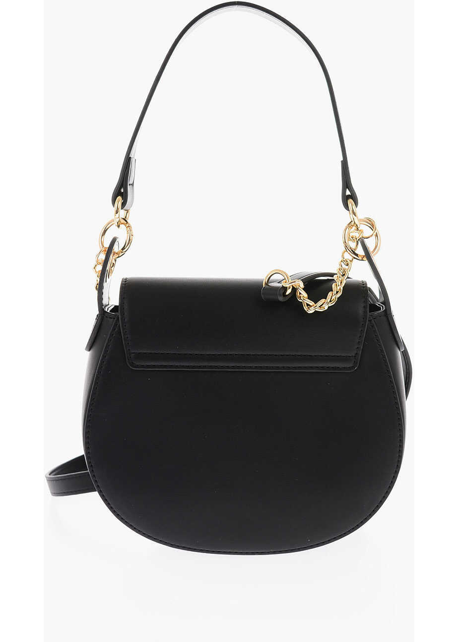 Genti de umar Moschino Love Faux Leather Mini Saddle Bag With Golden Closure Turn L Black Femei (BM 9338315) 2
