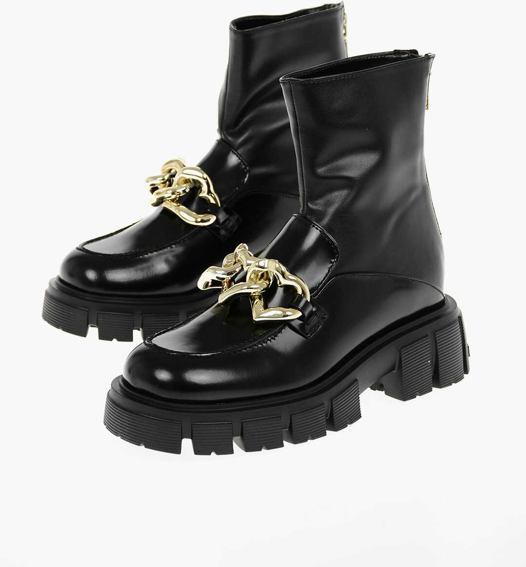 Love 5,5Cm Embellished Chain Leather Wtassel50 Boots With Ch