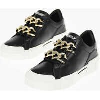 Sneakers Love Contrasting Sole Leather Texture50 Low-Top Sneakers Wit Femei