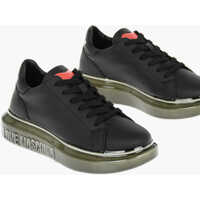 Sneakers Moschino Love Contrasting Details Leather Sneakers