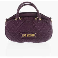 Genti de mana Moschino Love Quilted Faux Leather Bag With Double Handle And Removab