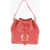 Moschino Love Bucket Bag With Braided Rope Red