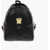 Moschino Love Logoed Shoulder Strap Faux Leather Safety Backpack Black