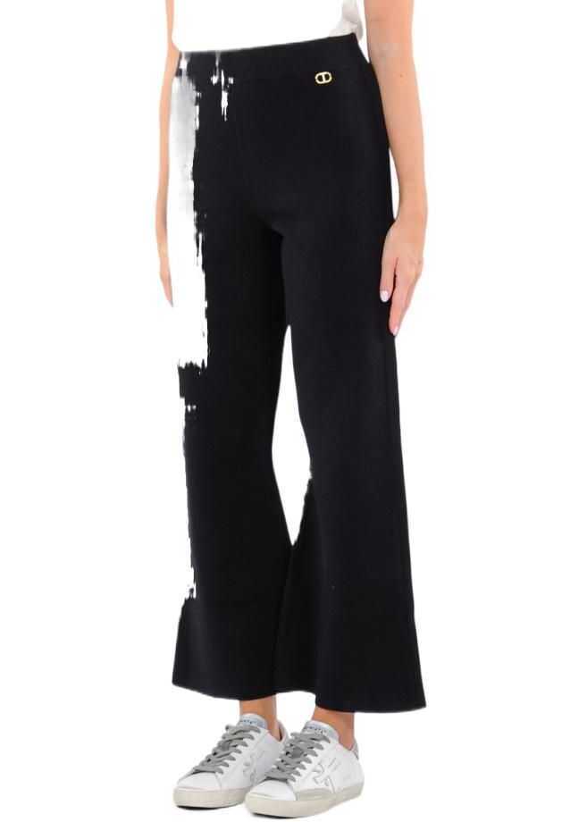 Pantaloni Twin-set Simona Barbieri Other Materials Pants BLACK Femei (BM 9341688) 3