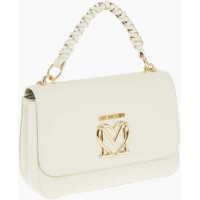 Genti de mana Love Braided Handle Faux Leather Bag With Chain Shoulder Str Femei