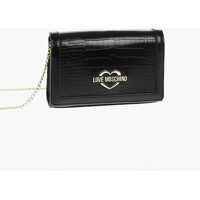 Genti tip postas Love Crocodile Effect Faux Leather Crossbody Bag Femei