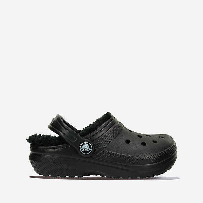 Crocs Flaps Classic Lined Clog Kids 207010 BLACK / BLACK black