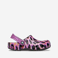 Slapi Crocs Animal Print Clog Kids 207600 PAPAYA/LEOPARD Baieti