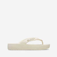 Slapi Crocs Classic Platform Flip 207714 BONE Femei