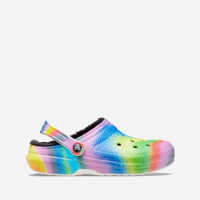 Saboti Crocs Classic Lined Spray Dye Clog 208045 WHITE/MULTI Femei