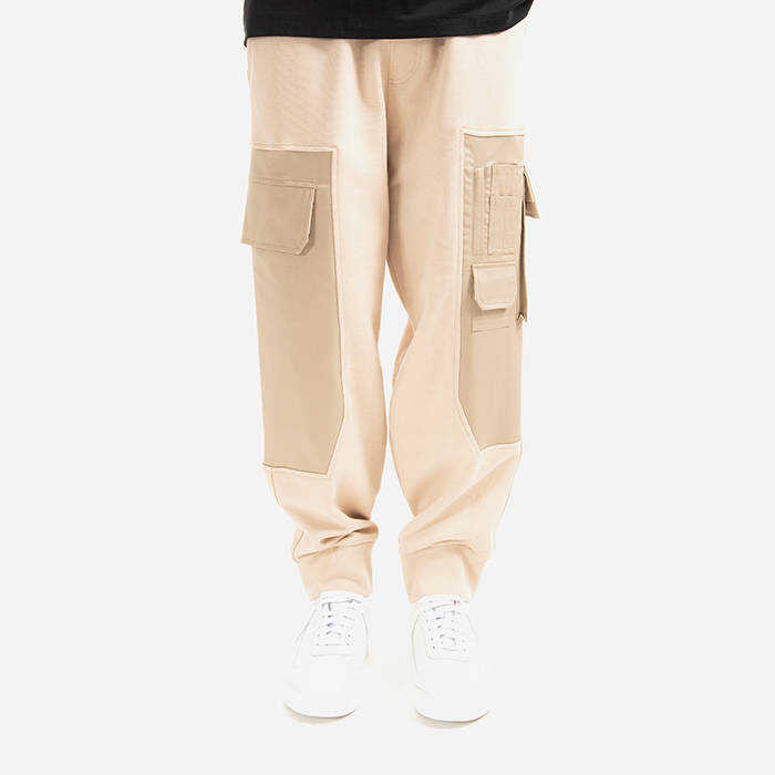 Neil Barrett Men\'s trousers Hybrid Workwear Loose Sweatpants BJP019CH-S533S 3336 CREAMY