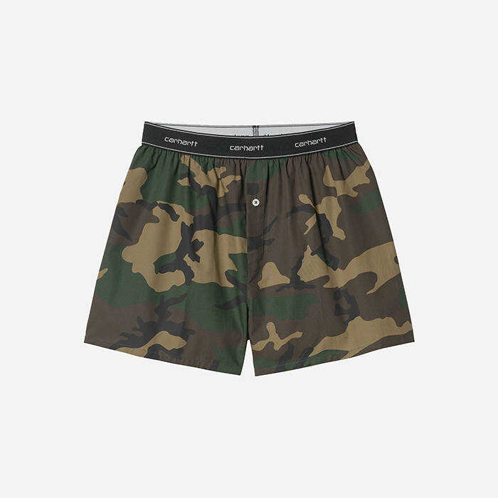 CARHARTT WIP Boxers Cotton Script Boxers I029561 CAMO LAUREL GREEN