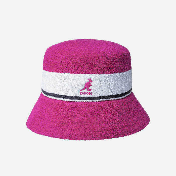 Kangol Bermuda Stripe Bucket K3326ST ELECTRIC PINK PINK