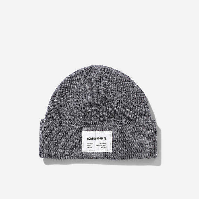 Norse Projects Watch Cap Tab Series Beanie N95-0818 1026 SZARY