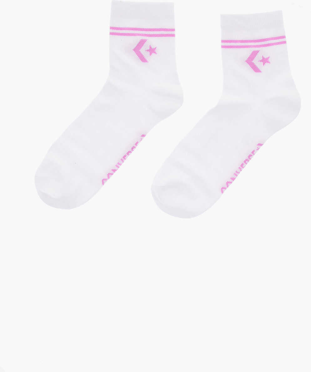 Sosete Converse Set 2 Pairs Of Stretch Fabric Socks With Contrasting Logo White Fete (BM 9358202) 2