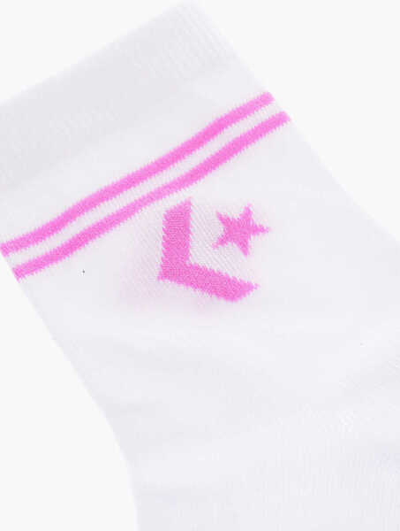 Sosete Converse Set 2 Pairs Of Stretch Fabric Socks With Contrasting Logo White Fete (BM 9358202) 3