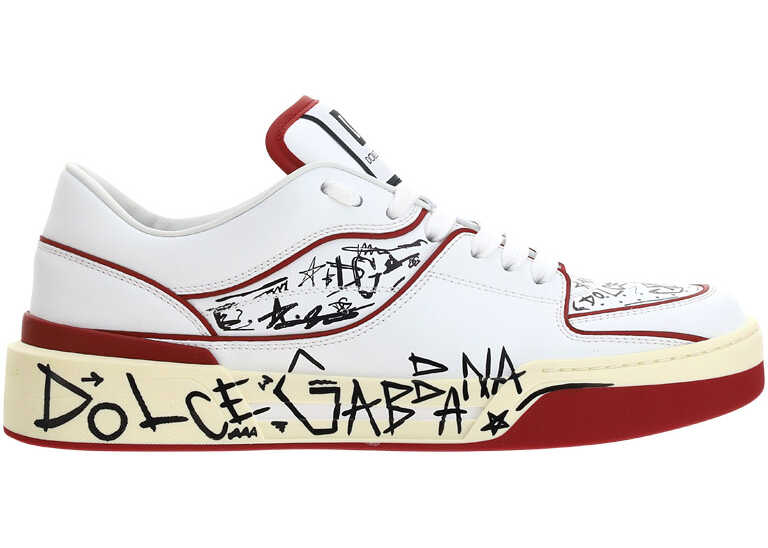 Dolce & Gabbana Basket Sneakers BIANCO/LAMPONE/NERO