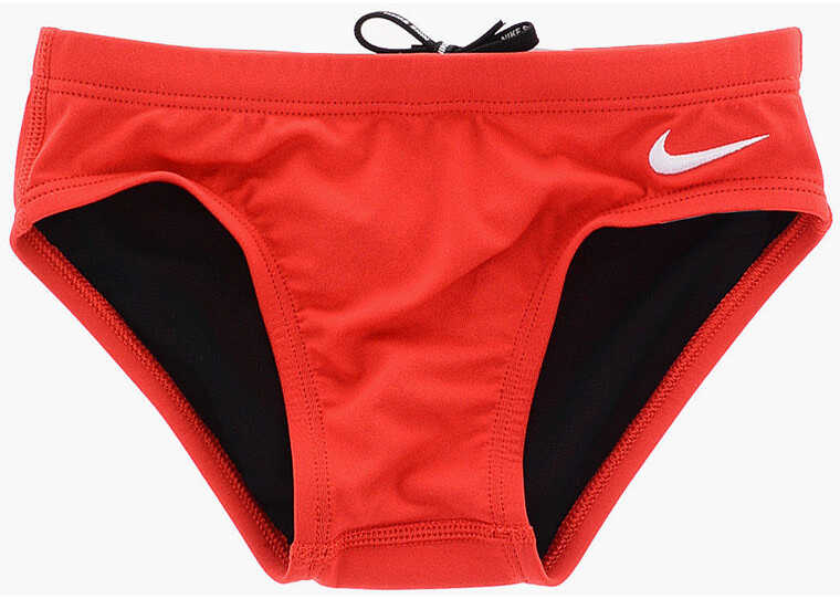 Nike Swim Solid Color Slip Swimsuit Red