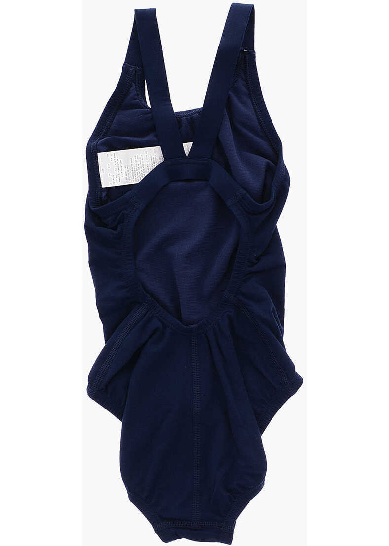 Costume de baie intregi Nike Logo Embroidered Solid Color One Piece Swimsuit Blue Fete (BM 9358469) 2