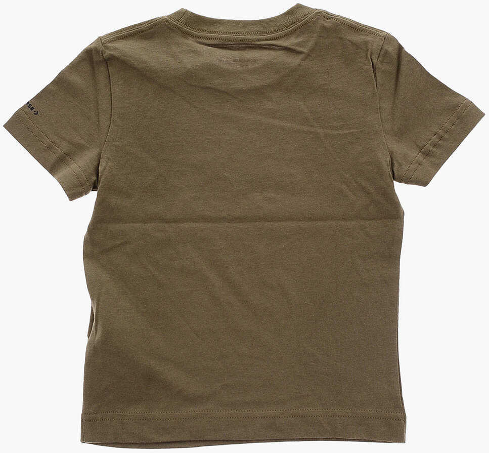 Tricouri Converse All Star Chuck Taylor Front Printed Crew-Neck T-Shirt Green Baieti (BM 9358496) 3