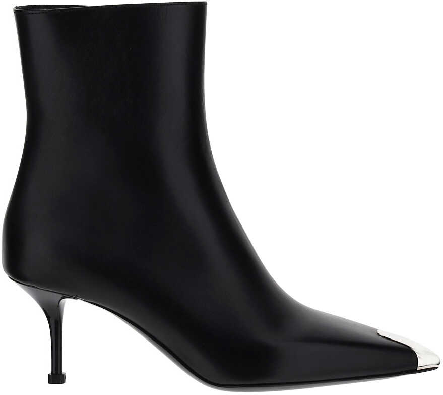 Alexander McQueen Heeled Ankle Boots BLACK/SILVER